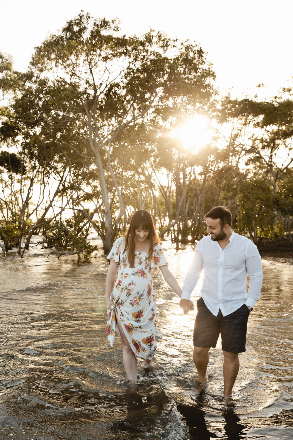 maternity-session-at-sunrise-over-water-walking-joyful_Maternity_Newborn_Family-Photography-Packages_Beach_Brisbane-GoldCoast-Natural-1