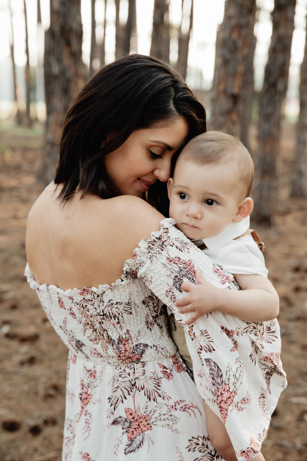 mother-and-son-in-pine-forest_Newborn_Family-Photography-Packages_Beach_Brisbane-GoldCoast-Natural