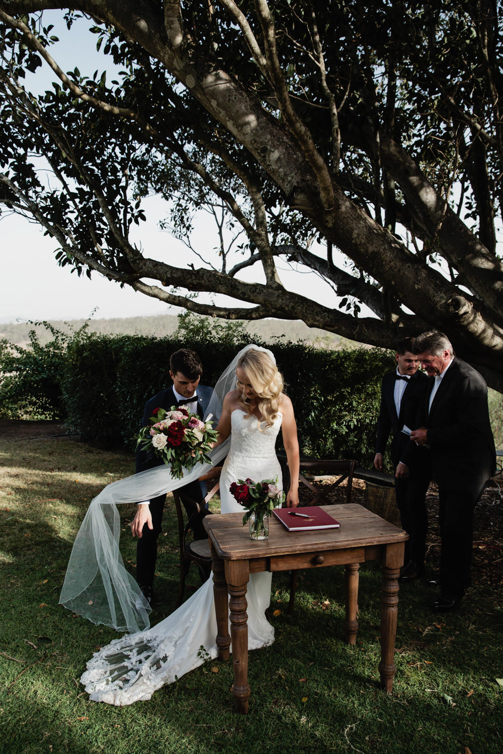 veil flying-ceremony-signing-natural, fun, romantic-wedding-photography at Spicers-hiddenvale-QuinceandMulberryStudios